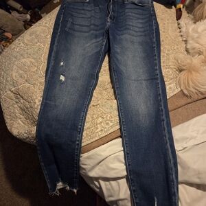 Trendy Distressed Denim Skinny Jeans